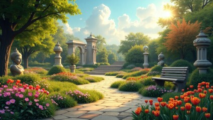 spring in the park