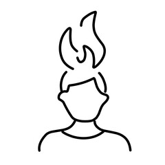 Panic disorder vector icon