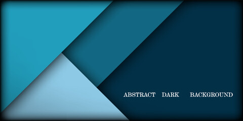 Fototapeta premium Blue background vector overlap layer on dark space for background design. editable Eps10