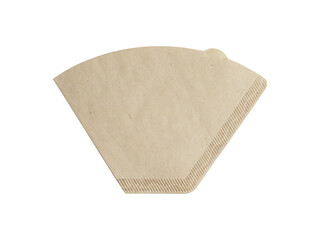 Cone type brown coffee filter. transparent png