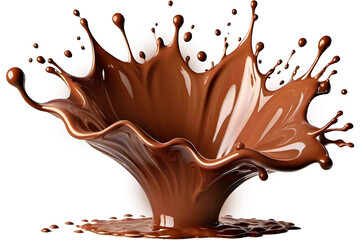 Fototapeta premium chocolate splash isolated on white