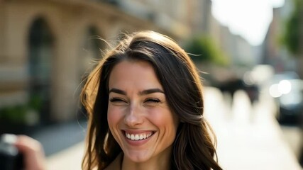 A joyful day unfolds as a mother shares heartwarming laughter with her child, appreciating the beauty of motherhood during springtime