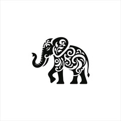 Elegant Elephant Vector Illustration – Wildlife Graphic Design