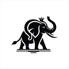 Elegant Elephant Vector Illustration – Wildlife Graphic Design