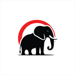 Elegant Elephant Vector Illustration – Wildlife Graphic Design