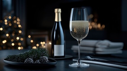 Festive champagne in a elegant setting