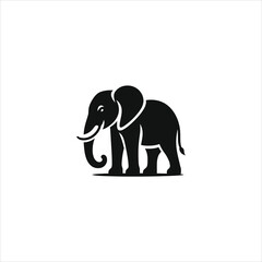 Obraz premium Elegant Elephant Vector Illustration – Wildlife Graphic Design