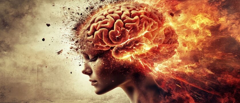 Exploding brain illustration