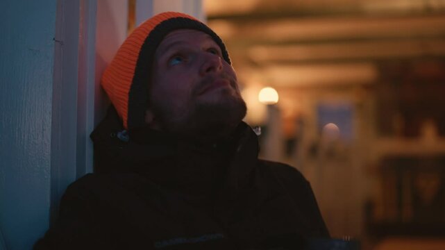 Man Visiting Iceland's Iconic Black Church