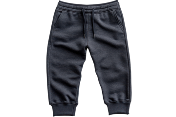 Stylish dark gray kids joggers comfy fleece fabric elastic waistband cuffed bottoms perfect for play