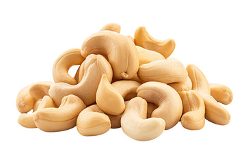 cashew nuts on white background