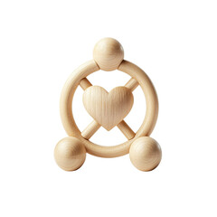 Wooden Heart Figurine Symbol of Love and Unity