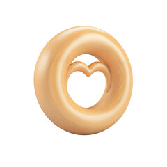 Wooden Heart Shaped Torus Knot Abstract Sculpture