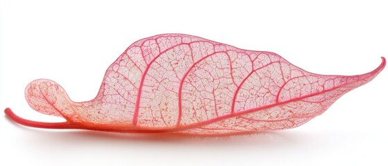 Fototapeta premium Pink leaf detail macro