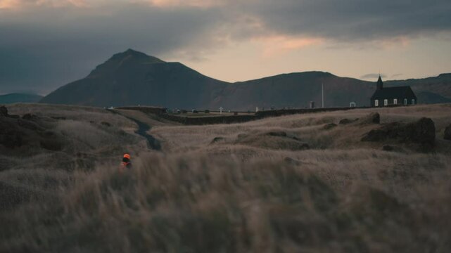 Man Visiting Iceland's Iconic Black Church