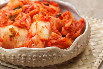 Kimci or kimchi is a traditional Korean food in the form of fermented pickled vegetables
