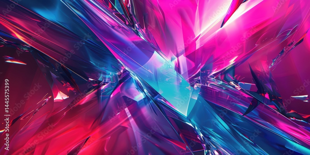 Poster abstract digital shape or line and technological cyber style particle design connect in surreal elec