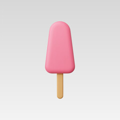 3d Realistic Ice Cream Icon Vector Illustration
