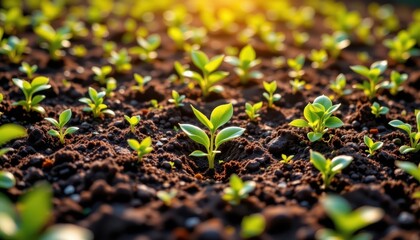 a mesmerizing image showcasing the seamless fusion of sustainable seed planting techniques with cutting edge digital technology