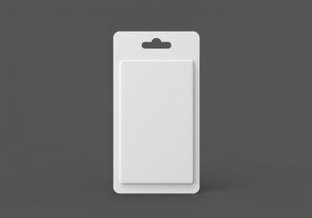 White blister packaging mockup on gray background