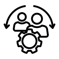 Assign Icon # Resource Allocation Pack # Outline Style