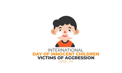 International Day of Innocent Children Victims of Aggression. background, banner, card, poster, template. Vector illustration.