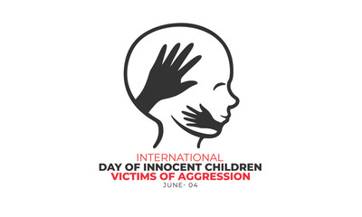 International Day of Innocent Children Victims of Aggression. background, banner, card, poster, template. Vector illustration.