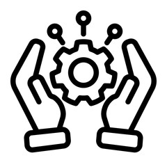 Handling Icon # Resource Allocation Pack # Outline Style