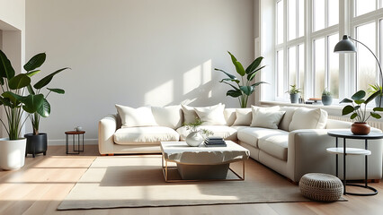 modern living room with sofa
