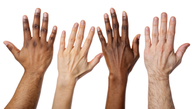 people hands reaching for something