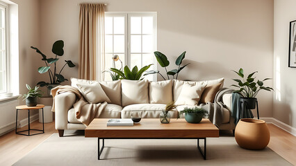modern living room with sofa