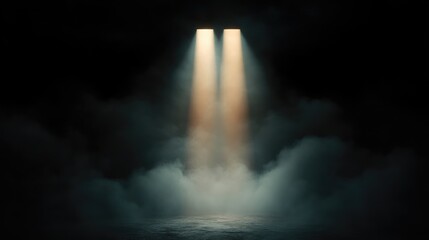 Obraz premium Stage Lighting, Smoky Background