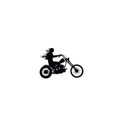 ghost rider bike silhouette on white background