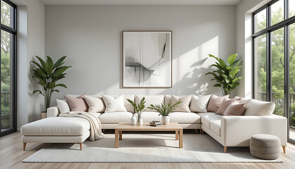 modern living room with sofa