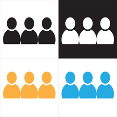 Group of people or group of users or friends icon. vector illustration. EPS 10/AI