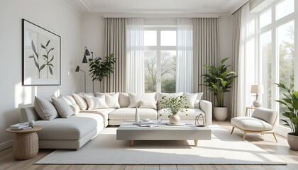 modern living room with fireplace