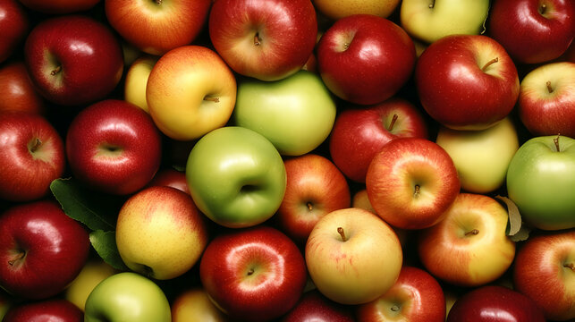 A vibrant medley of apples creates an alluring and healthy still life composition