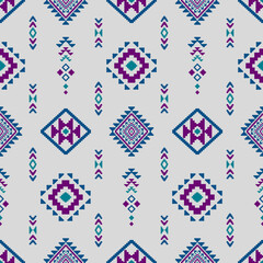 Southwest Native seamless pattern ethnic tribal Aztec geometric Navajo Native American fabric colorful design vector for textile print