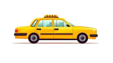 Creative Taxi Service Concept with Colorful Illustration for Transportation Marketing