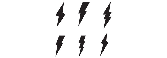 Lightning icon set. electric icon vector. power icon. energy sign
