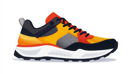 Sleek and Chic: Modern Stylish Sneaker Illustration

