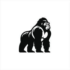 Gorilla Vector Illustration – Powerful Wildlife Animal Art in Bold Style