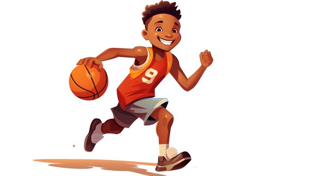 Professional Creative Basketball Vector Cartoon Illustration for Sports Marketing Campaigns