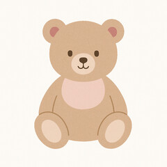 Obraz premium Cute Scandinavian Style Teddy Bear Illustration