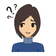 a young woman with her expression vector image
