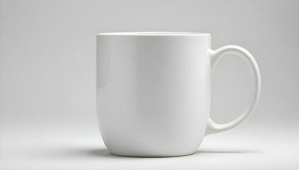 Obraz premium A pristine white mug, gracefully positioned, offering a versatile visual for your projects.