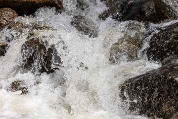water flowing in a stream