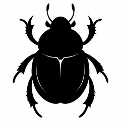 Clean and Bold Dung Beetle Silhouette 
