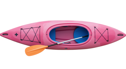 Isolated Pink Kayak
