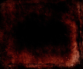Grunge red horror background, obsolete scary texture, copy space